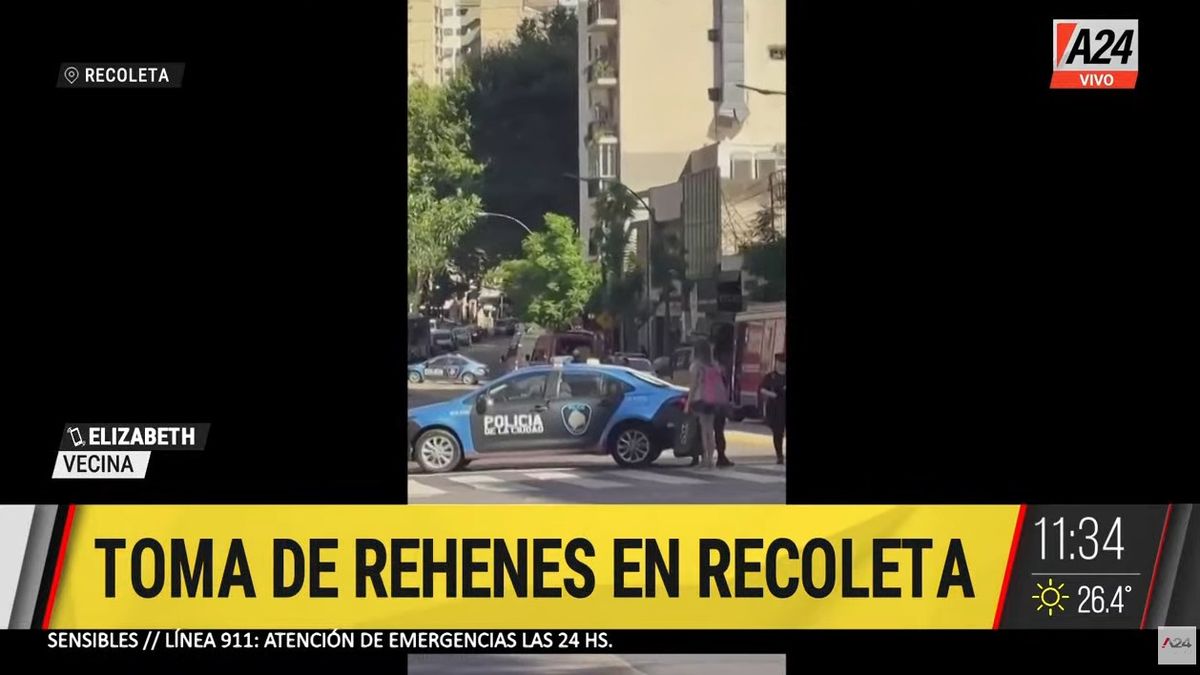 Recoleta: un hombre se atrincheró en una terraza con su hijo que tiene autismo. (Captura)