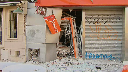 Hicieron explotar un cajero automático con gas butano en Ramos Mejía