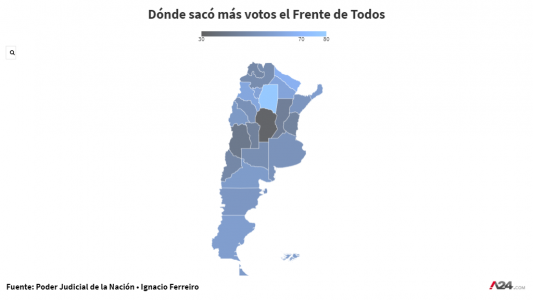 Radiografía del voto a Alberto: ¿Dónde lo votaron más y dónde menos en las PASO?