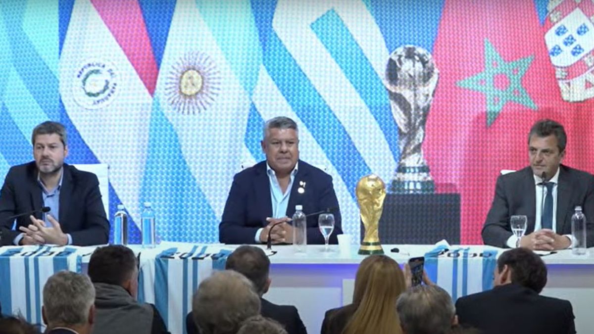 Sergio Massa en la presentación del Mundial Centenario 2030: Les aseguro que nos abre cualquier puerta (Foto: captura de video)