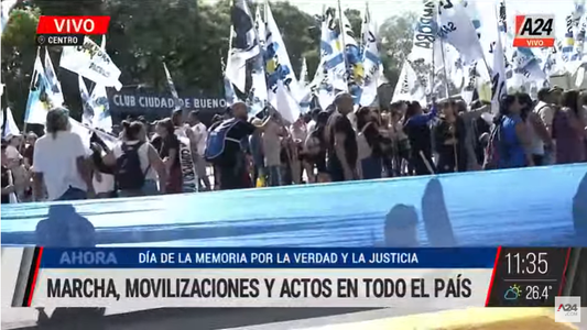Plaza de Mayo y ex Esma por el 24M: cuáles son los cortes y movilizaciones por el Día de la Memoria
