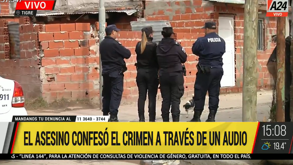 Horror en Tigre por el femicidio de una joven de 14 años. (Foto: captura A24)