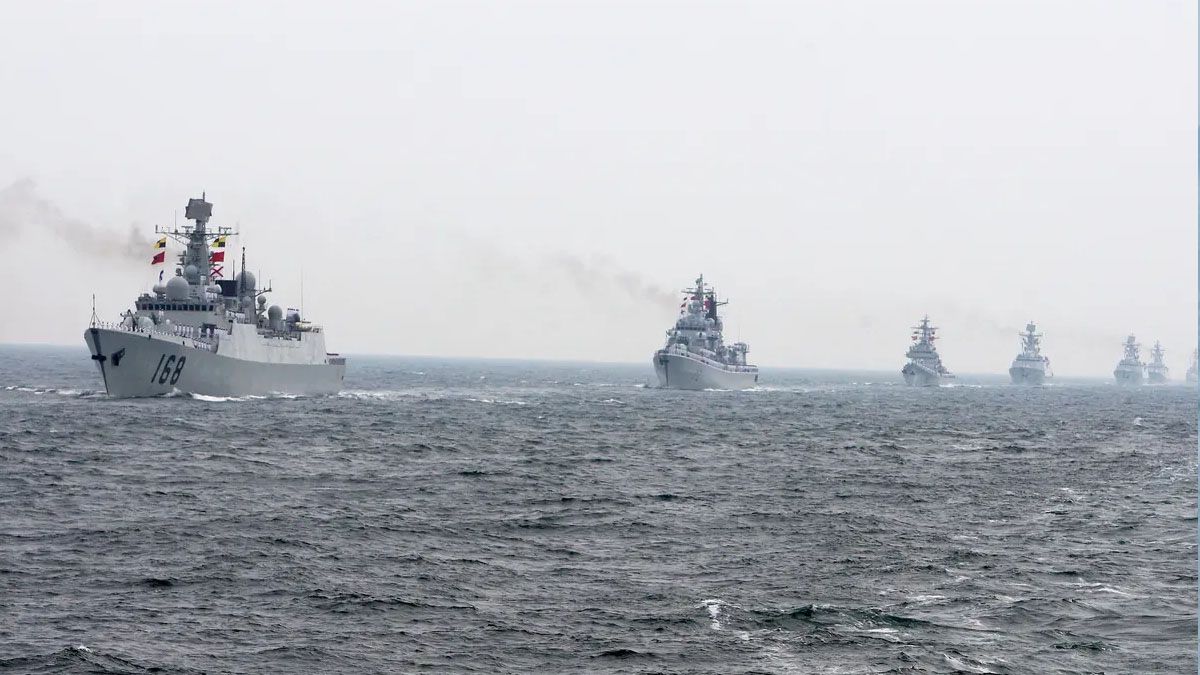 China reforzó la presencia de barcos de guerra en torno a Taiwán y comienza tres días de ejercicios militares en la zona (Foto: Gentileza Sky News)