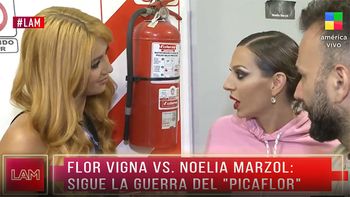 Feroz cara a cara entre Noelia Marzol y Flor Vigna en el pasillo del Bailando: Es psiquiátrico