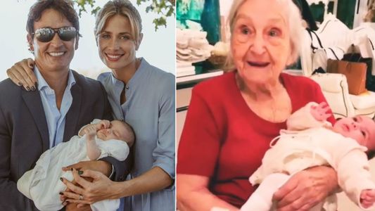 Sebastián Estevanez reflejó un emocionante momento de su abuela con la hija de Sol en brazos