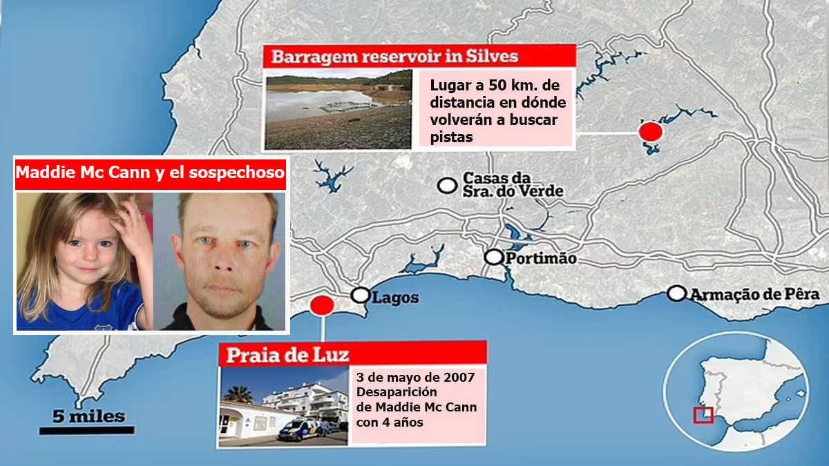 Policías de Portugal, Alemania y Reino Unido volverán a buscar pistas sobre Maddie Mc Cann en el sur de Portugal. (Foto: A24.com)