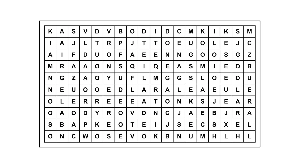Encontrá la frase escondida en una sopa de letras con pista literaria