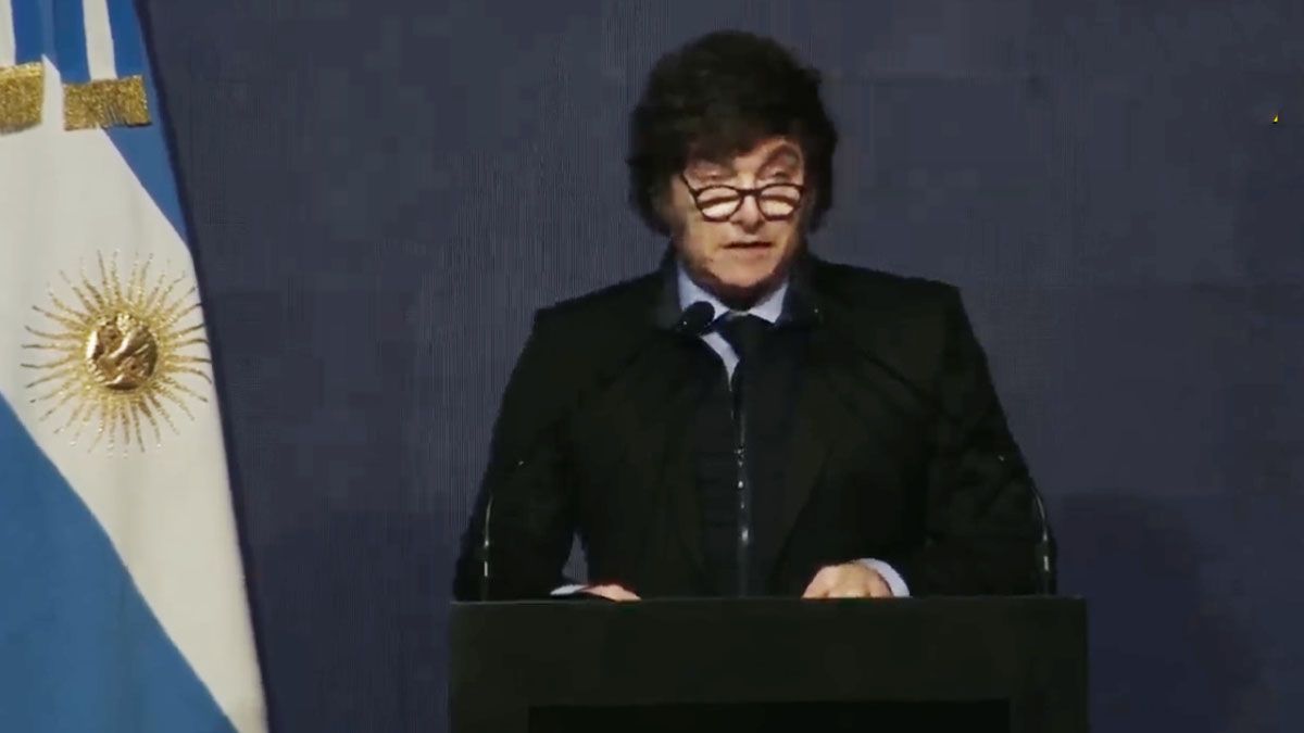 Javier Milei defendió nuevamente el ajuste que produjo para ordenar la macroeconomía argentina.(Foto: Captura de TV)&nbsp;