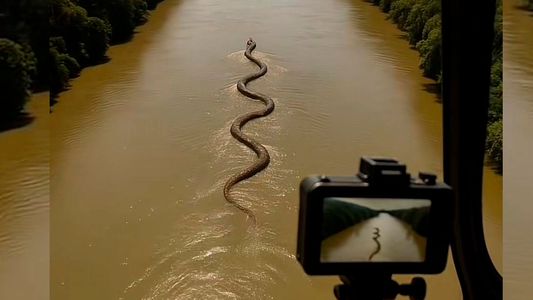 Tremendo video de una anaconda gigante sacude las redes y generó fuerte debate: ¿real o hecha en IA?