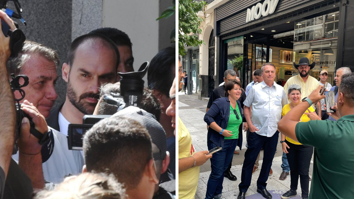 Jair Bolsonaro posó en la calle Florida
