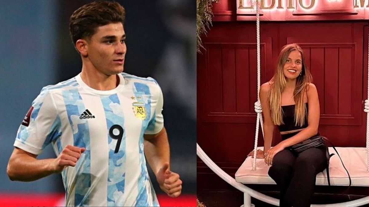 Julián Álvarez y su pareja
