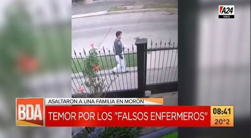 Morón: se busca a banda que se hace pasar por falsos enfermeros para robar