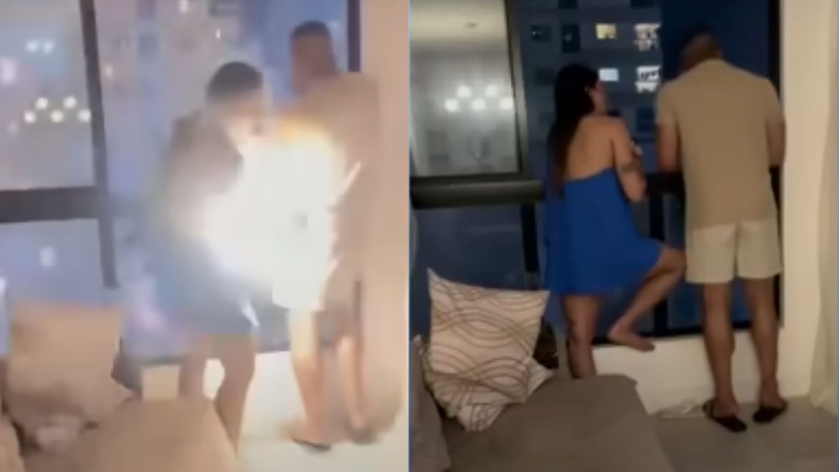 Una mujer sufrió graves quemaduras cuando una bengala de los festejos del año nuevo se metió por la ventana. (Foto: Captura de TV)