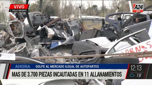 Nuevo golpe al mercado ilegal de autopartes en Villa Soldati