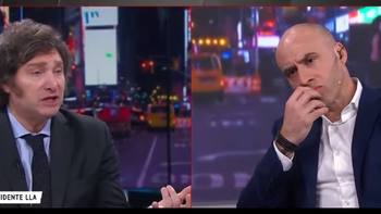 Javier Milei con Esteban Trebucq: Es muy desesperante ver que no tienen nada de sustancia. (Foto: captura) Javier Milei con Esteban Trebucq: Es muy desesperante ver que no tienen nada de sustancia. (Foto: captura)