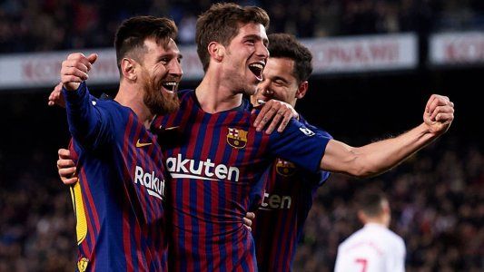 El Barcelona le dio vuelta la serie al Sevilla por la Copa del Rey: fue 6-1 con una joya de Messi