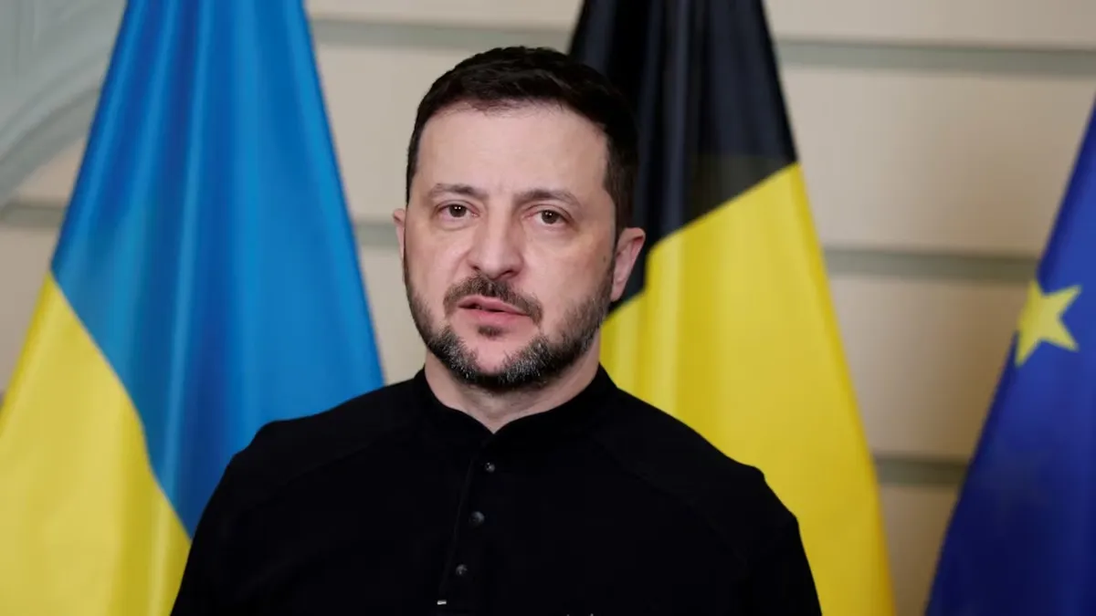 El presidente ucraniano, Volodimir Zelenski, participó en una reunión con líderes europeos en Bruselas. (Foto: Reuters)