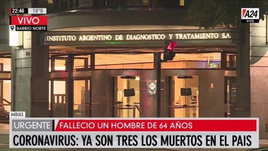 Falleció un hombre de la Ciudad de Buenos Aires y se convierte así en el tercer muerto por coronavirus en el país