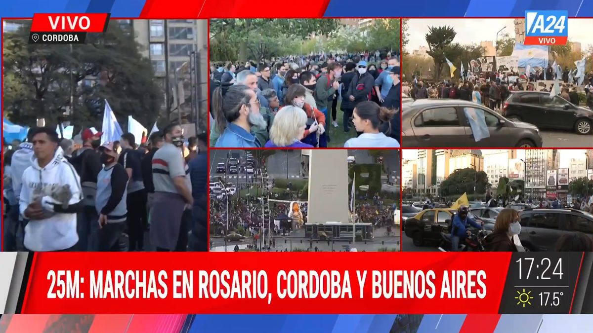 Manifestaciones en distintos puntos del país en protesta a las nuevas medidas de confinamiento.
