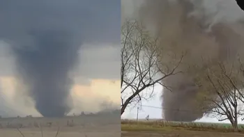 Tornado en Santa Fe en medio del fuerte temporal. (Foto: captura)