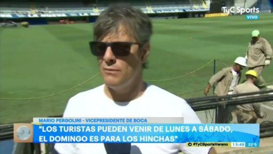 Pergolini: Los turistas pueden venir de lunes a sábados, los domingos es para la gente de Boca