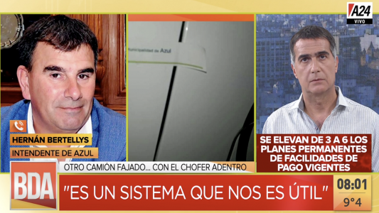 Prevención extrema en Azul: encierran a los choferes y fajan los camiones de descarga, para evitar contagios