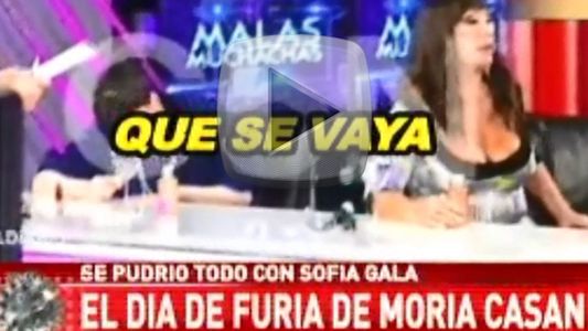 Así se pelearon Moria y Sofía en el estudio de televisión
