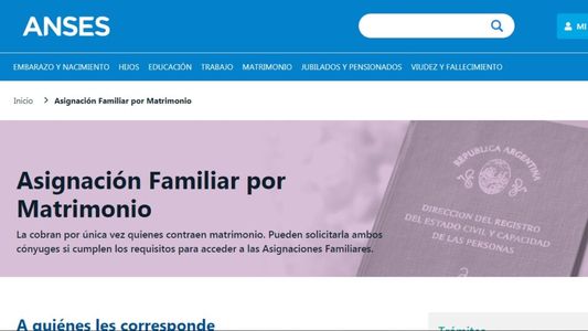 ANSES Asignación Familiar por Matrimonio: Quiénes pueden cobrar hasta $29.556