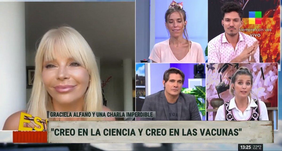 Alfano aclaró si su mensaje luego de vacunarse fue para Susana