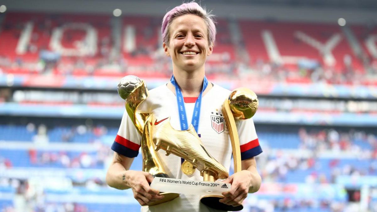 Megan Rapinoe fue la goleadora y mejor jugadora del mundial que ganóEstados Unidos en 2019 (Foto: archivo)