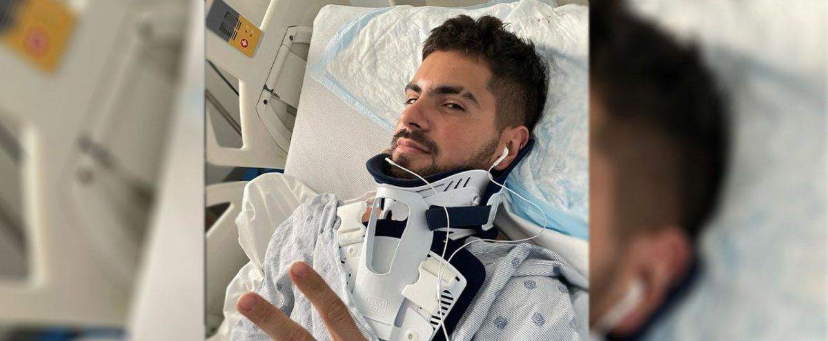 Fer Vázquez mostró las imágenes del terrible accidente que sufrió