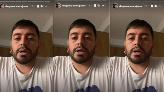 Diego Maradona Junior contestó a quienes lo criticaron por besar a su hijo: Los enfermos son ustedes