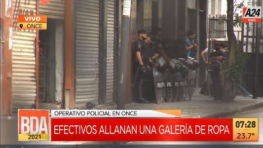 Megaoperativo en Once: un detenido y 43 locales sin habilitación