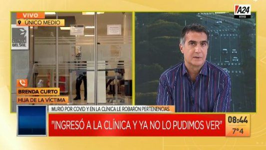 Denuncian a una Clínica por robarle las pertenencias a un fallecido de coronavirus