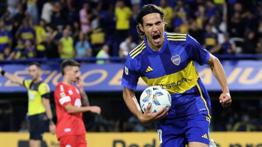 Boca venció a Belgrano con un triplete de Cavani