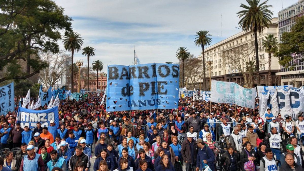 San Cayetano: con el apoyo del sindicalismo, las organizaciones sociales endurecieron su discurso