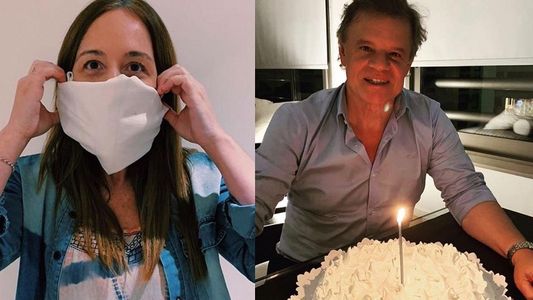 El efusivo saludo de María Eugenia Vidal para Quique Sacco: Sos todo lo que está bien