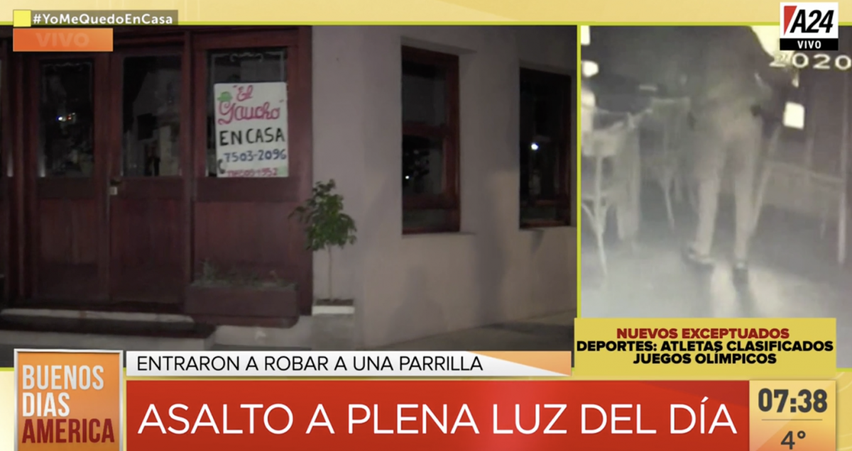 Robaron 8 restaurantes a plena luz del día, en el centro de Quilmes
