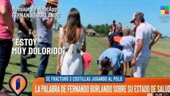 Fernando Burlando tras la caída jugando al polo: Respiro poquito para que no me duela el tórax
