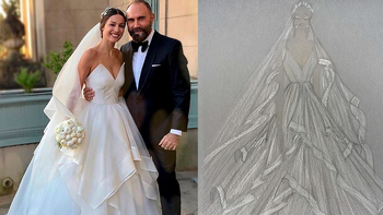 En qué se inspiró Pampita para el diseño de su vestido de boda