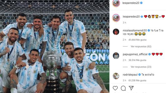 El posteo de Paredes que generó revuelo entre sus compañeros