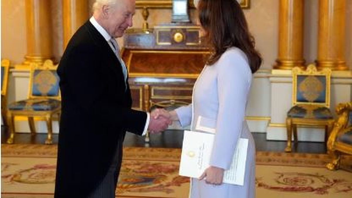 El rey Carlos III recibió a la embajadora argentina.