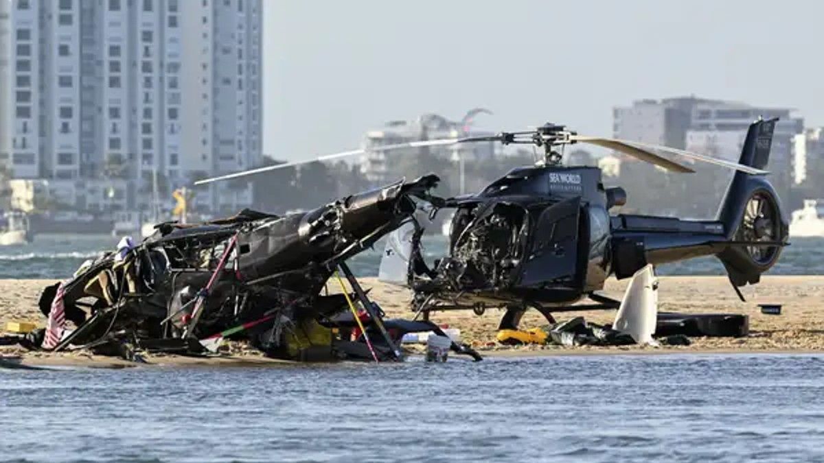 Dos helicópteros chocaron en una playa de Australia. (Foto: AP)&nbsp;