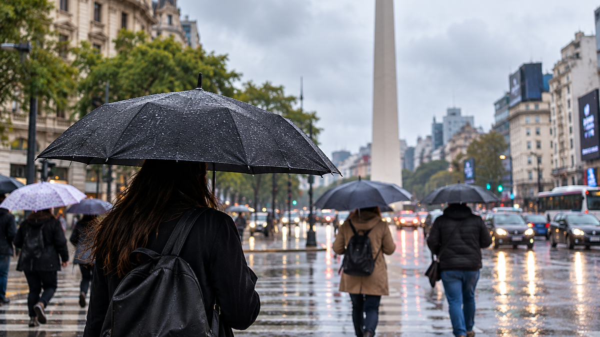Vuelven las lluvias a Buenos Aires. (Foto: imagen generada por IA)