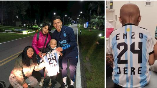 El conmovedor gesto de Enzo Fernández con Jeremías: le cumplió un sueño a un niño