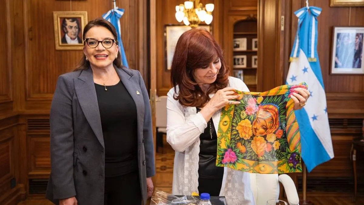 El encuentro entre Cristina Kirchner y Xiomara Castro (Foto: Twitter oficial de Cristina Kirchner).