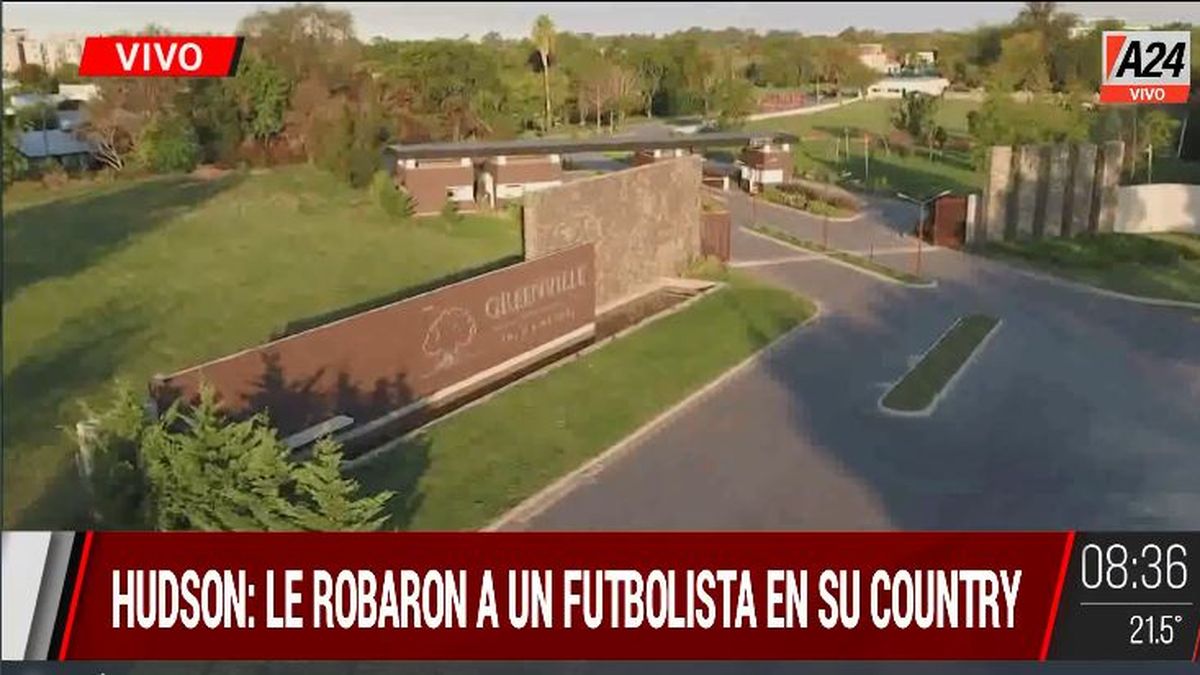 Hudson: golpe comando desvalijó al jugador Nicolás Uvita Fernández. (Captura de Tv)