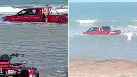 Se fue a pescar y dejó su 4x4 en la costa: cuando volvió la había tapado la marea