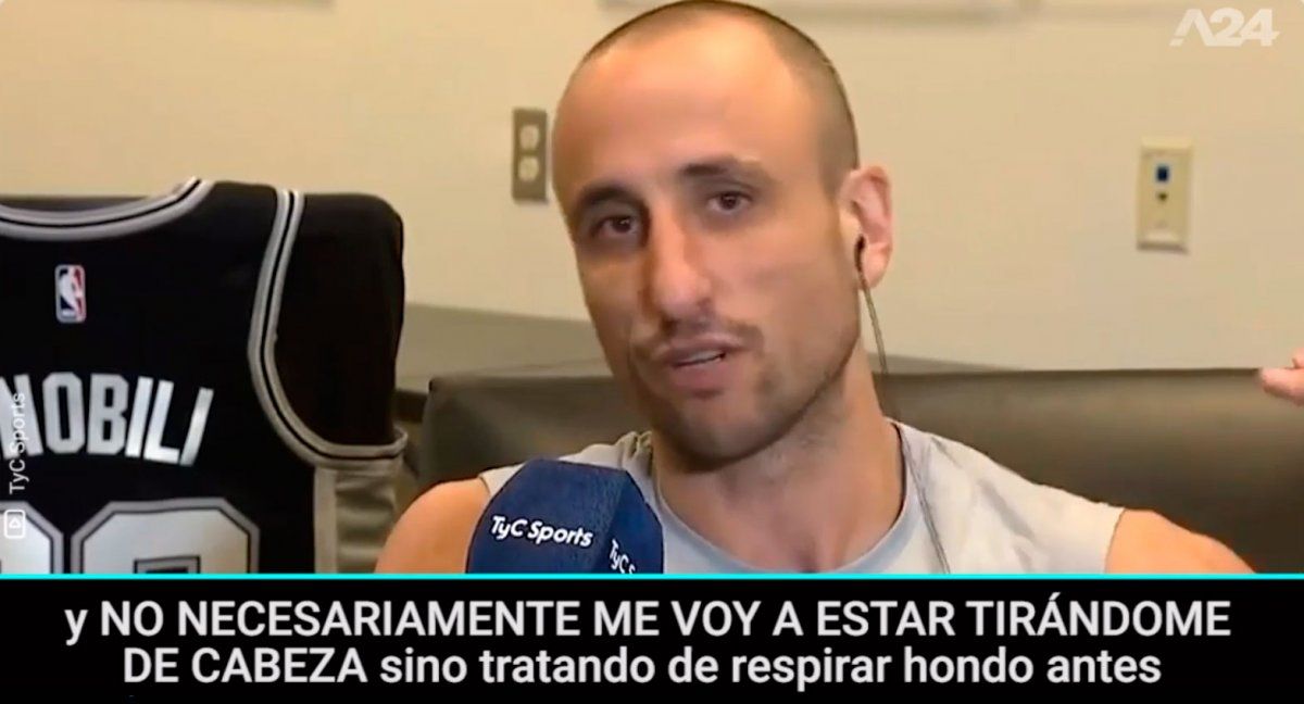 Manu Ginóbili dijo que no se iba a tirar de cabeza, pero horas después hizo lo contrario