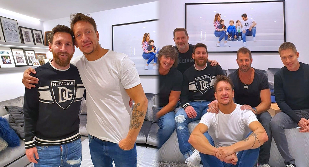 El encuentro entre Messi, Adrián Suar, Nico Vázquez y Gustavo Bermúdez en España